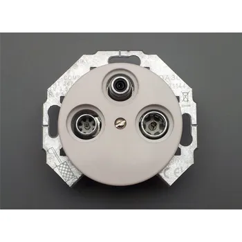 vypínač Zásuvka Radio/TV/SAT modul duroplast krémově bílá