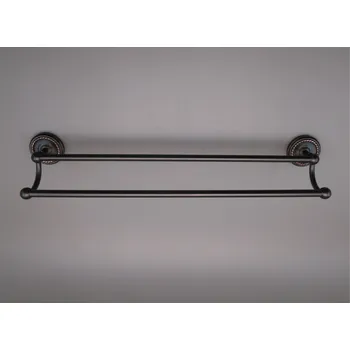 Sada koupelnových doplňků Držák na ručníky dvojitý 60cm černá měď TR17