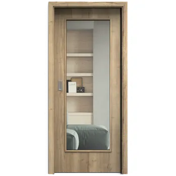 Interiérové dveře SAPELI ELEGANT KOMFORT M40 - CPL LAMINÁT - POSUVNÉ DVEŘE VČ. ZÁRUBNĚ - Dub Halifax Průchozí šířka (cm): 120, Průchozí výška (cm): 210, Typ skla: Čiré sklo