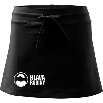 Dámská sukně Hlava rodiny - Sportovní sukně - two in one - XL ( Černá )