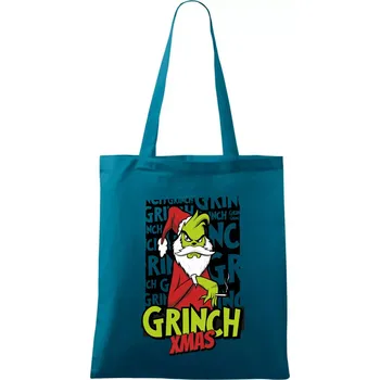 Grinch Xmas - Taška bavlněná - 42 x 38 cm ( Petrolejová )