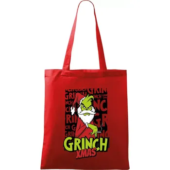 Grinch Xmas - Taška bavlněná - 42 x 38 cm ( Červená )