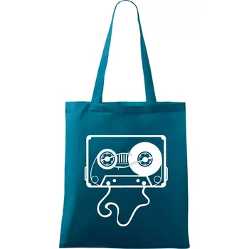 Gramo kazeta - Taška bavlněná - 42 x 38 cm ( Petrolejová )