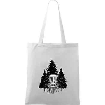 Disc golf stromy - Taška bavlněná - 42 x 38 cm ( Bílá )