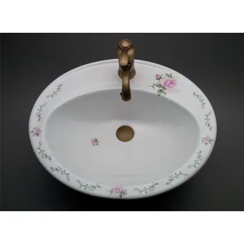 Umyvadlo Umyvadlo zápustné ovál dekorované III.