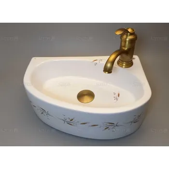 Umyvadlo Umyvadlo rohové bez přepadu Bigio 42x29,5x13,5cm