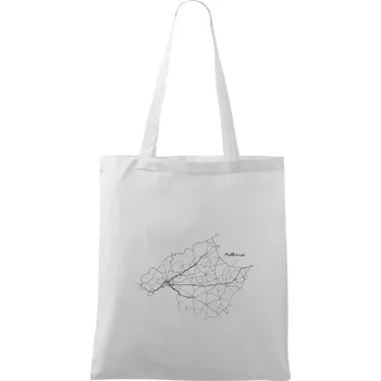 Mallorca - silniční mapa - Taška bavlněná - 42 x 38 cm ( Bílá )