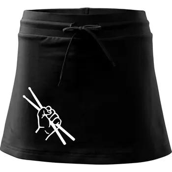 Dámská sukně Paličky ruka - Sportovní sukně - two in one - S ( Černá )