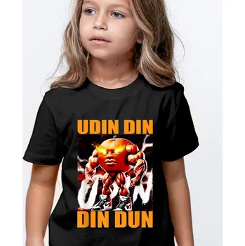 Chlapecké tričko Tričko Italian Brainrot - Udin din din dun Barva: Černá, Velikost: 146 cm/10 let, Střih: Dámské