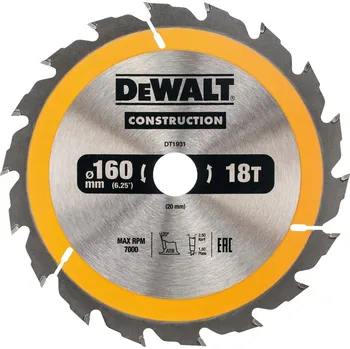 Pilový kotouč DeWALT DT1931 160 x 20 x 1,5 mm 16 zubů