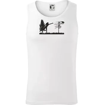 Pánská móda Disc golf - žena černý obrázek - Tílko pánské Core - XL ( Bílá )