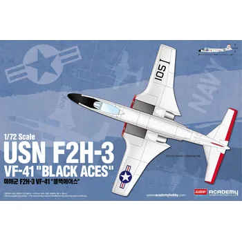 Plastikový model F2H-3 USN VF-41 Black Aces (Academy 1:72)