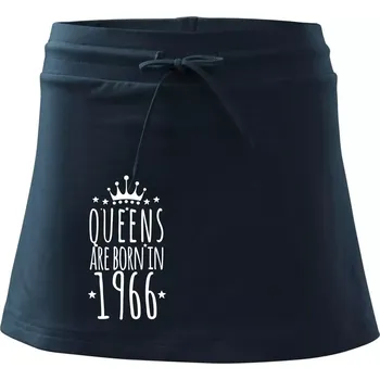 Dámská sukně Queens are born in 1996 - Sportovní sukně - two in one - L ( Námořní modrá (velmi tmavá - téměř černá) )