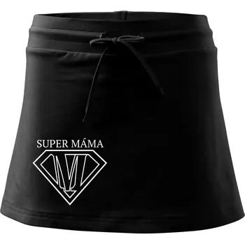 Dámská sukně Super Máma logo - Sportovní sukně - two in one - L ( Černá )