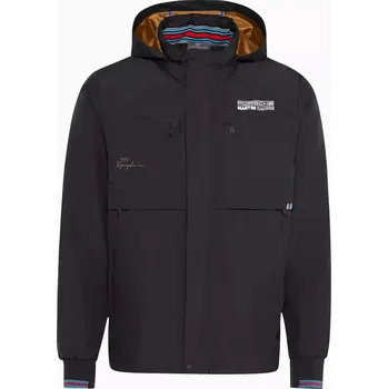 PORSCHE Windbreaker MARTINI RACING® větrovka s kapucí černá (Větrovka od Porsche s integrovanou kapucí a stojáčkem.)