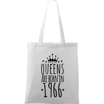 Queens are born in 1966 - Taška bavlněná - 42 x 38 cm ( Bílá )