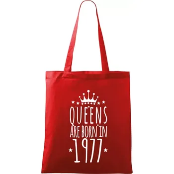 Nákupní taška Queens are born in 1978 - Taška bavlněná - 42 x 38 cm ( Červená )