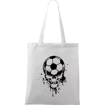 Nákupní taška Fotbal lebka splash - Taška bavlněná - 42 x 38 cm ( Bílá )