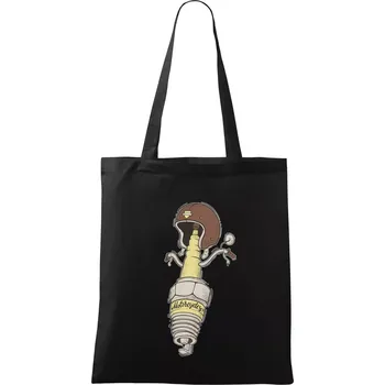 Nákupní taška Motorcycles svíčka - Taška bavlněná - 42 x 38 cm ( Černá )