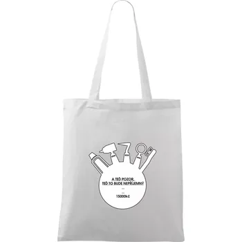 U zubaře teď to bude nepříjemný - Taška bavlněná - 42 x 38 cm ( Bílá )