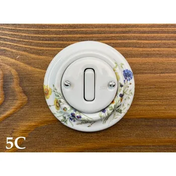 vypínač Spínač kolébkový DECENTO č.6 dekor. 3559K-C06345