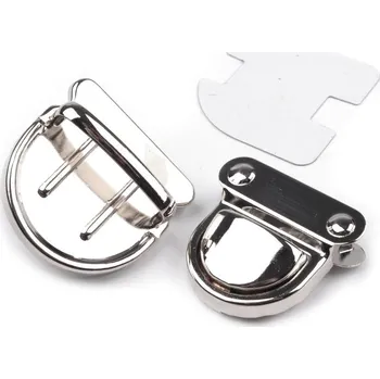 Pro Háčkování Zapínání na kabelku půlkruhové nikl