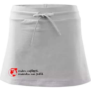 Dámská sukně Mám nejlepší mamku na světě - Sportovní sukně - two in one - M ( Bílá )