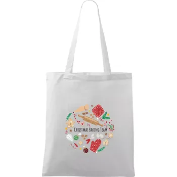 Nákupní taška Christmas Baking Team - Taška bavlněná - 42 x 38 cm ( Bílá )