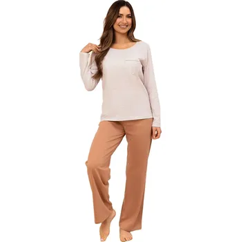 Dámská móda Dámské pyžamo REGINA 715 béžová XXL 0