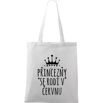 Princezny se rodí v červnu - Taška bavlněná - 42 x 38 cm ( Bílá )