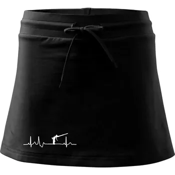 Dámská sukně Ekg pistole na pěnu - Sportovní sukně - two in one - XL ( Černá )