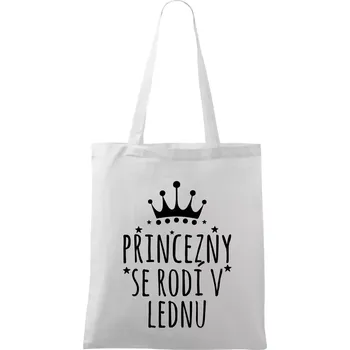 Princezny se rodí v lednu - Taška bavlněná - 42 x 38 cm ( Bílá )