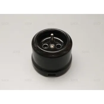 Elektrická zásuvka Keramická zásuvka černá vysoká