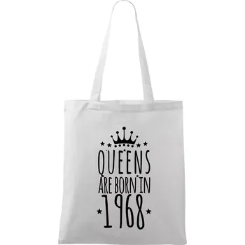 Queens are born in 1968 - Taška bavlněná - 42 x 38 cm ( Bílá )