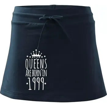 Dámské oblečení Queens are born in 1999 - Sportovní sukně - two in one - M ( Námořní modrá (velmi tmavá - téměř černá) )