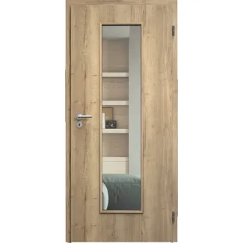 Stavební výplň SAPELI ELEGANT KOMFORT M55 - CPL LAMINÁT - OTOČNÉ DVEŘE VČ. ZÁRUBNĚ - Dub Halifax Průchozí šířka (cm): 60, Průchozí výška (cm): 197, Typ skla: Čiré sklo