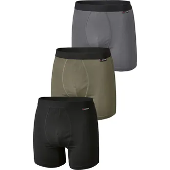Boxerky PARKSIDE® Pánské funkční boxerky, 3 kusy (černá/šedá/zelená, 4/S)