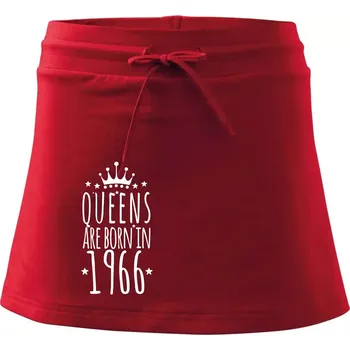 Dámská sukně Queens are born in 1996 - Sportovní sukně - two in one - L ( Červená )