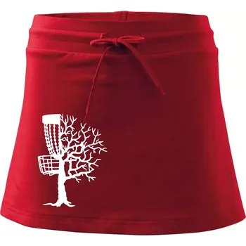 Dámská sukně Disc golf pozor strom - Sportovní sukně - two in one - L ( Červená )