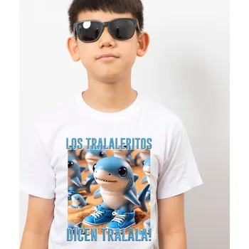 Pánské tričko Tričko Italian Brainrot - Los Tralaleritos Barva: Bílá, Velikost: 3XL, Střih: Dámské