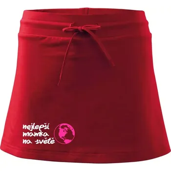 Dámská sukně Nejlepší mamka na světě - Sportovní sukně - two in one - S ( Červená )