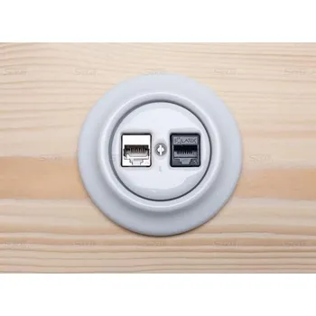 vypínač Datová zás. DECENTO 5014K-C01018 bílá + 2xkonektor