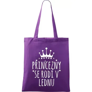 Princezny se rodí v lednu - Taška bavlněná - 42 x 38 cm ( Fialová )