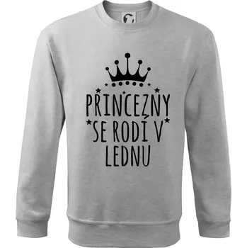 Chlapecké tričko Princezny se rodí v lednu - Mikina Essential dětská - 146 cm/10 let ( Světlešedý Melír )