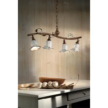 Ferroluce C1187-4/C Velký lustr Siena sklo 4xE14