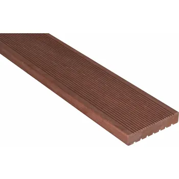 Terasové prkno Exotická terasová prkna Bukit P+D 28x145x3660 mm - Jemná/hrubá drážka | Dark Red Meranti