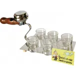 Zednická lžíce + 6x skleněný panák 0,02…