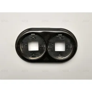 Elektrická zásuvka Rámeček pro vypínače a zásuvky 2x vysoký černý