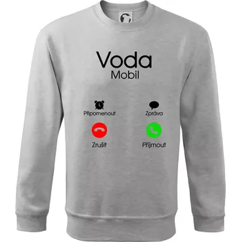 Voda volá - Mikina Essential dětská - 146 cm/10 let ( Světlešedý Melír )