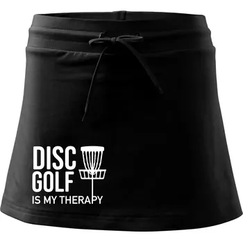 Dámská sukně Disc golf is my therapy - Sportovní sukně - two in one - XL ( Černá )